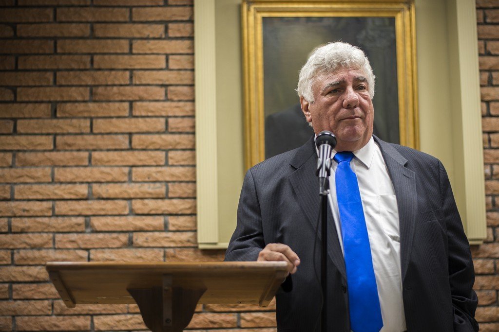 Kings County Democratic Party Boss Frank Seddio at the Thomas Jefferson Democratic Club. Photo by Tsubasa Berg