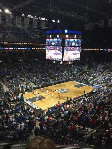 The NCAA Basketball game pitting the two powerhouses Kentucky against Ohio State drew a sellout crowd with many tourists coming to Brooklyn and pumping money into the local economy. Photo by Mike McDonald