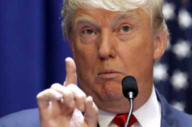 U.S. Republican presidential candidate Trump makes a point as he formally announces his campaign for the 2016 Republican presidential nomination at Trump Tower in New York