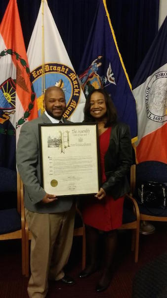 Geoffrey Davis and Brownsville City Council Member Darlene Mealy.