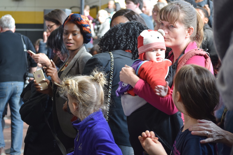 Hillary Clinton supporters at the rally.