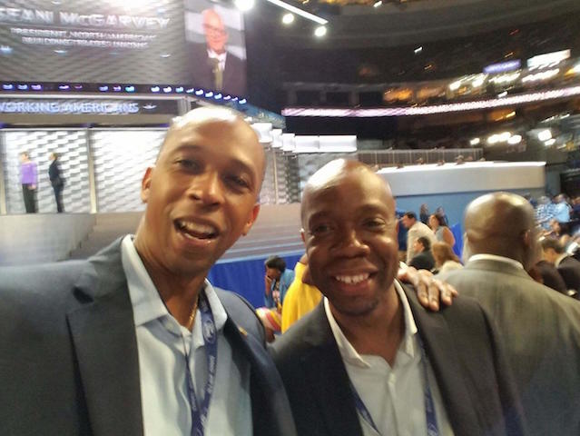 Assemblyman Walter Mosley and me make sure that Bed-Stuy/Fort Greene is in the house at the DNC.