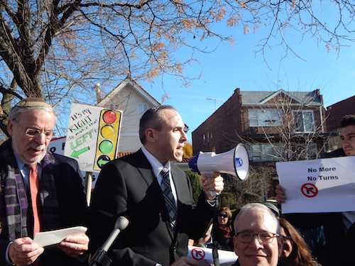 City Councilman Mark Treyger address the rally. Photo by Michael Wright