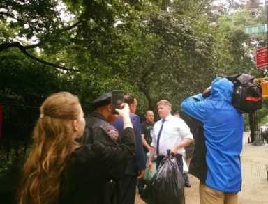Liam McCabe outside of Gracie Mansion
