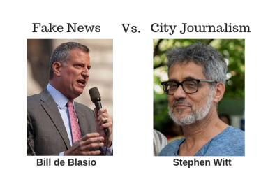 De Blasio Throws Support Behind Fake News