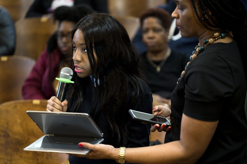 Ashley Joyner, a senior at Cristo Rey Brooklyn High School. (Photo by Tsubasa Berg)
