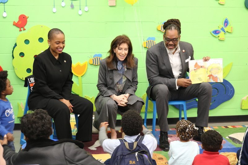 Assemblywoman Wright, Councilmmeber Cornegy, Linda Johnson Brooklyn Public Library CEO_2 (1)