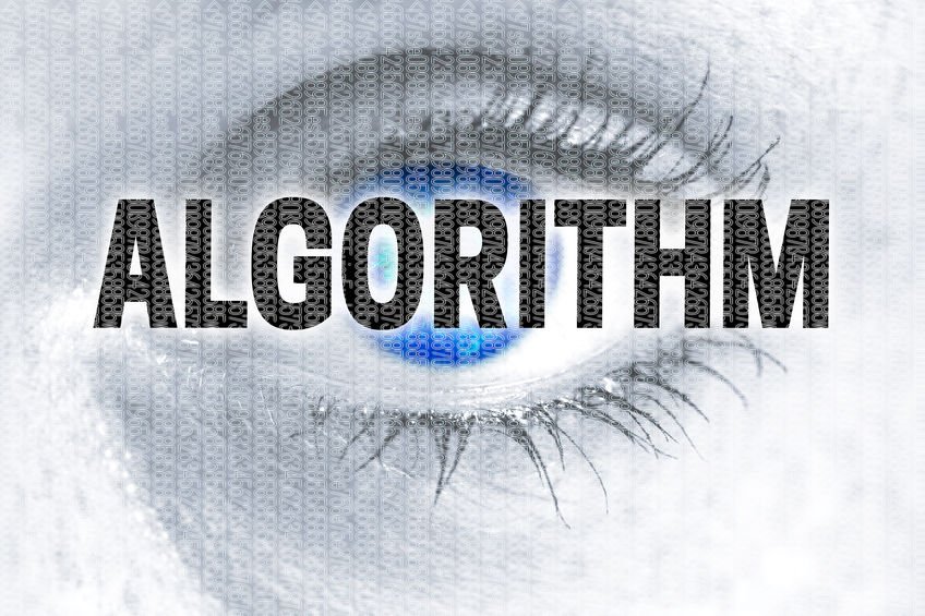 algorithm eye looks at viewer concept