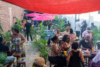 Suede Outdoor Dining