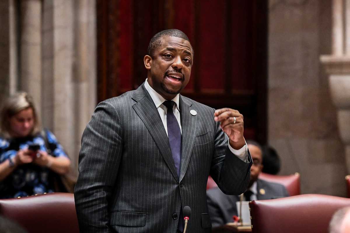 Senator Brian Benjamin speaking at NY State Chamber