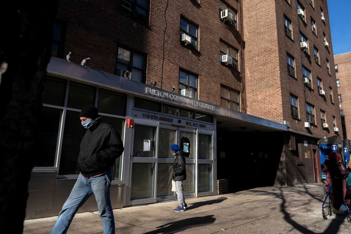 Front of the Fulton Houses' Community Center at 119 9th avenue, New York, NY (Photo by Tsubasa Berg)