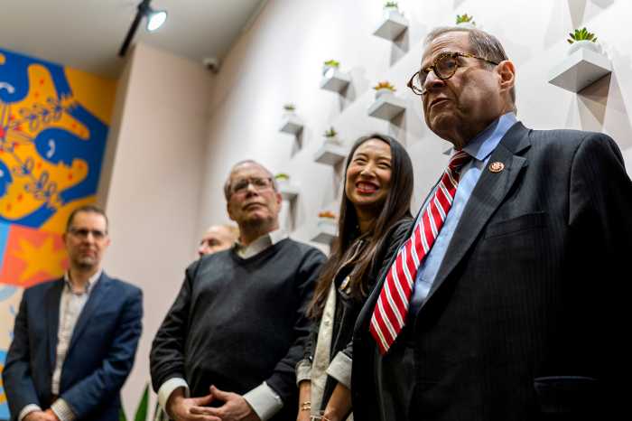 (R-L) Congressman Jerry Nadler, Assemblywoman Yuh-Line Niou, Comptroller Scott Stringer, Borough President Gale Brewer, and Councilman Mark Levine. Photo by Tsubasa Berg