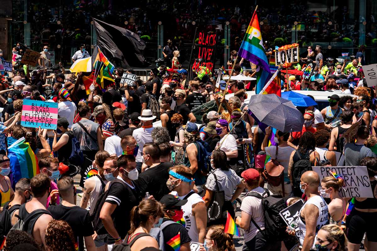 Thousands of protesters, activists, and supporters flooded the Foley Square in Lower Manhattan where the march begun. (Photo by Tsubasa Berg)