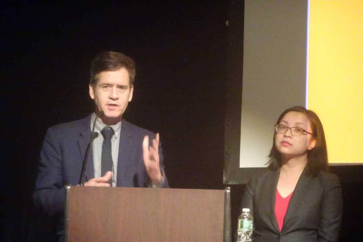 State Senator Brad Hoylman and Gigi Li, Chief of Staff for Margaret Chin (Photo by William Engel)